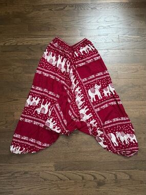 Parade Elephant Tall Harem Pants in Red